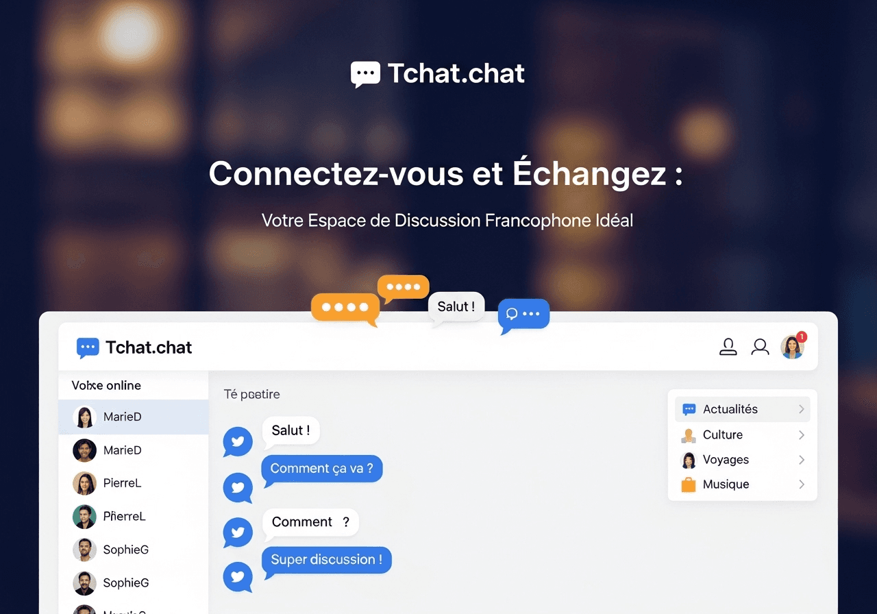 Connectez-vous et Échangez : Votre Espace de Discussion Francophone Idéal sur Tchat.chat !
