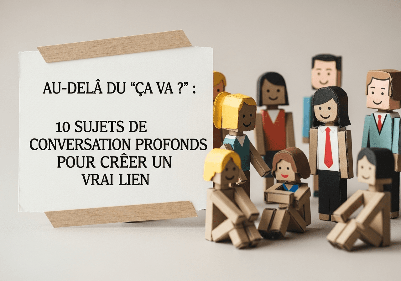 Au-delà du "Ça va ?" : 10 Sujets de Conversation Profonds pour Créer un Vrai Lien ❤️‍🔥